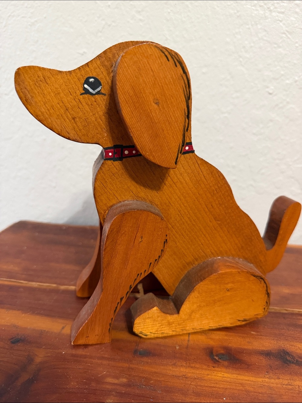 Vintage Hand Carved Dog Grandpa Granny Farmhouse